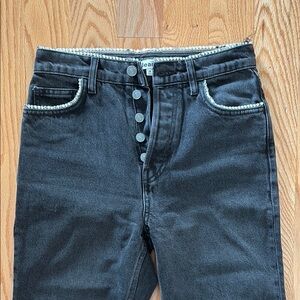 Black bedazzled Reformation jeans!